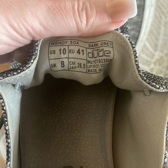 Grey Wendy Hey Dudes 🖤 size 10 - Picture 4 of 6